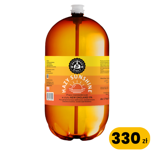 Hazy Sunshine - New England IPA, Alk. 5,7%obj. 14 PLATO, 30 L KEG jednorazowy