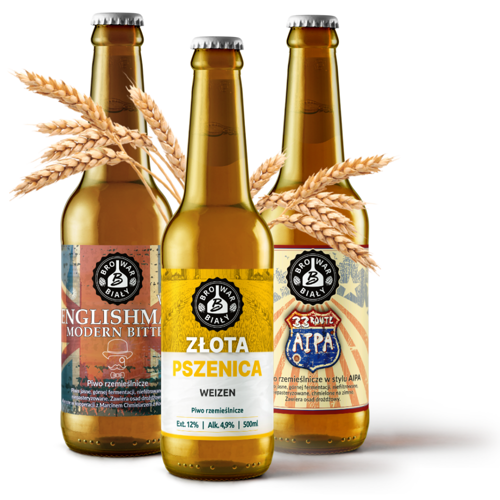 Piwo kraftowe, rzemieślnicze, piwo w stylu angielskim, piwo pszeniczne, piwo Ipa, Aipa, Porter - Browar Biały