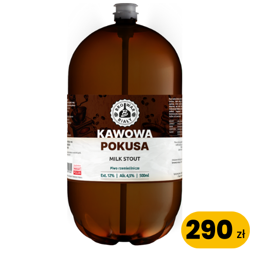 Kawowa Pokusa - Milk Stout, Alk. 4,5%obj. 12 PLATO, 30 L KEG jednorazowy