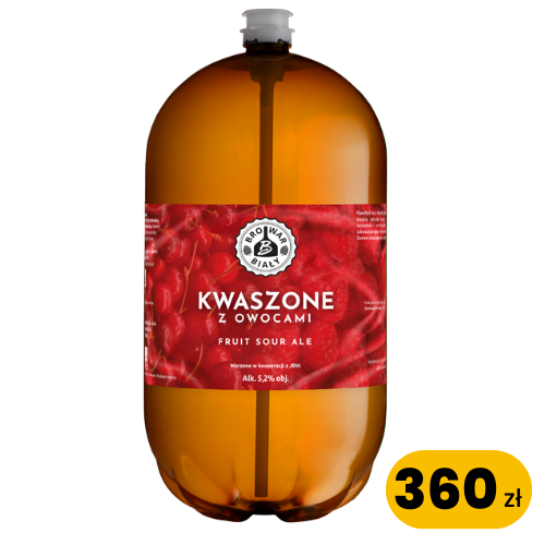 Kwaszone - Fruit Sour Ale, Alk. 5,2%obj. 14 PLATO, 30 L KEG jednorazowy