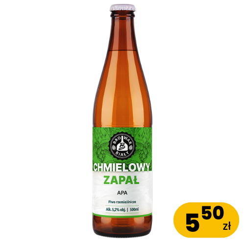 Chmielowy Zapał - APA, 0,5L BUTELKA BEZZWROTNA, Alk. 5,2%obj, EKST. 12%