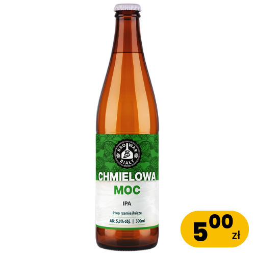 Chmielowa Moc - IPA, 0,5L BUTELKA BEZZWROTNA, Alk. 5,6%obj. EKST. 14%