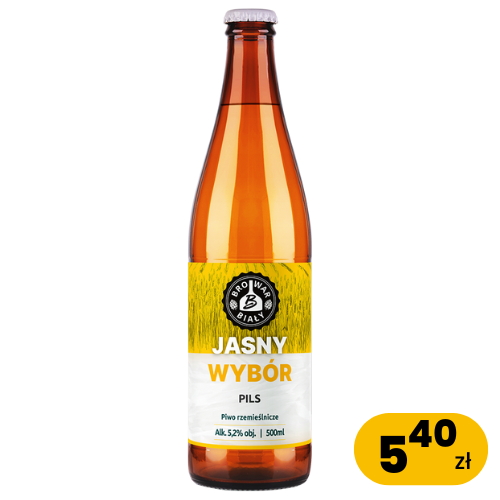 Jasny Wybór – Pils, 0,5 L BUTELKA BEZZWROTNA, Alk. 5,2%obj. EKST. 12%