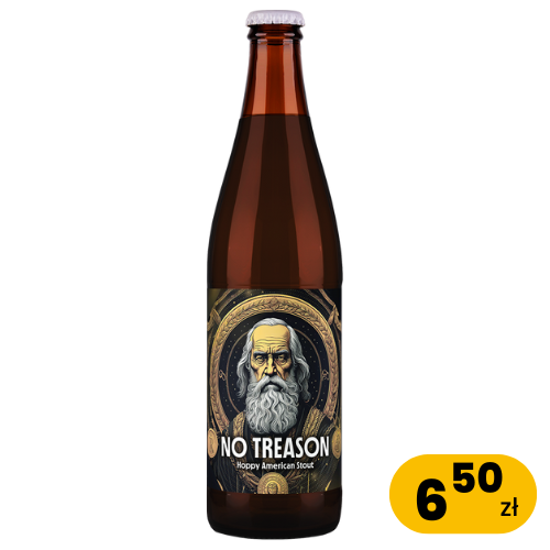 No Treason - Hoppy American Stout, 0,5L BUTELKA BEZZWROTNA, Alk. 7%obj. EKST. 16%